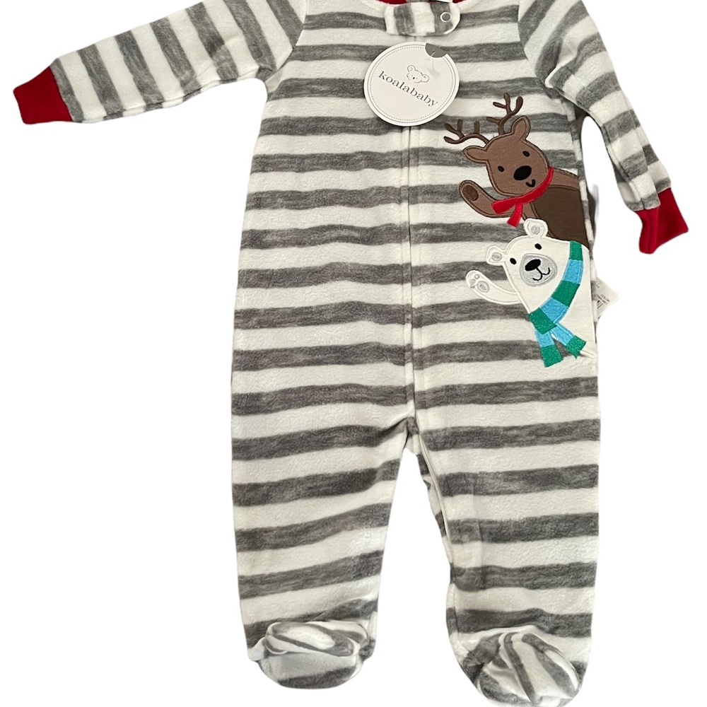 New one piece fleece footie pjs